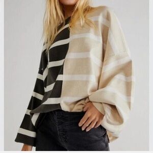 Free People Uptown Stripe Pullover NWT